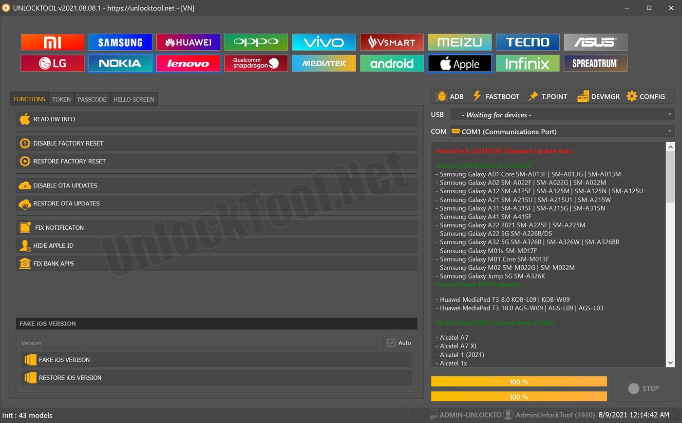 UnlockTool supported devices and brands banner